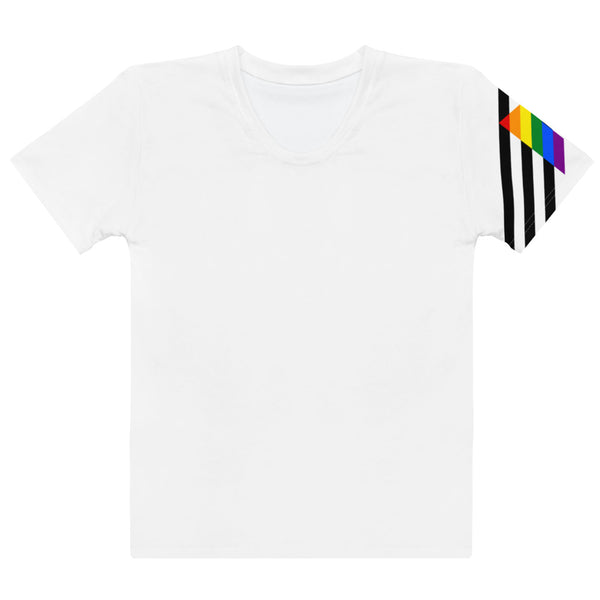 Ally Diagonal Flag Colors LGBTQ+ Women's T-Shirt