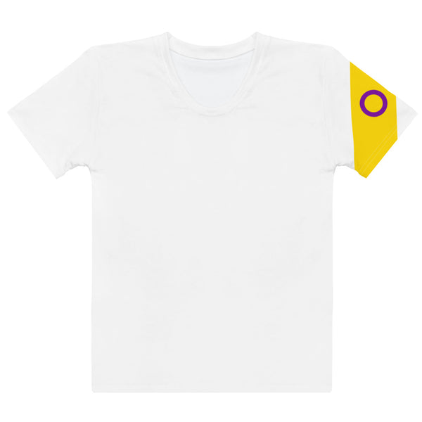 Intersex Diagonal Flag Colors LGBTQ+ T-Shirt Women Sizes