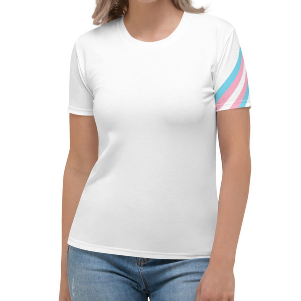 Transgender Diagonal Flag Colors LGBTQ+ Women's T-Shirt