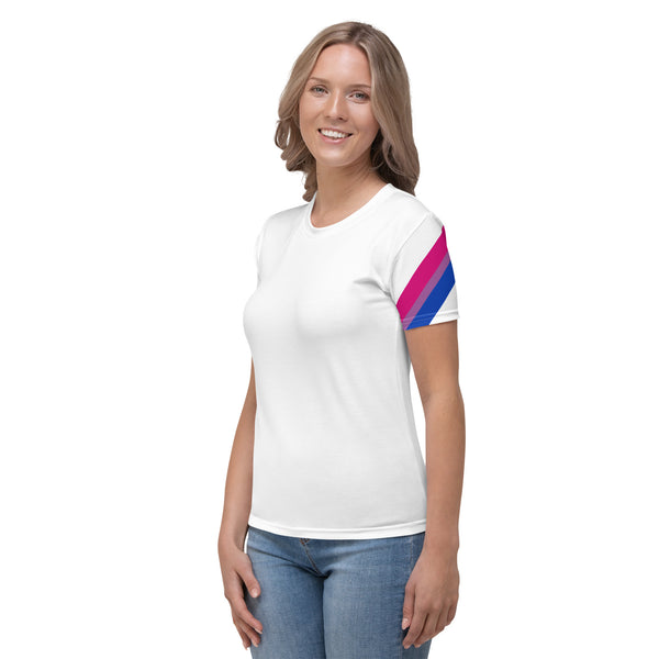 Bisexual Diagonal Flag Colors LGBTQ+ Women's T-Shirt