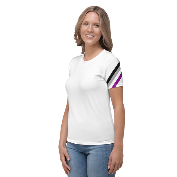 Asexual Diagonal Flag Colors LGBTQ+ Women's T-Shirt