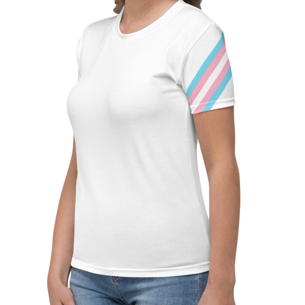 Transgender Diagonal Flag Colors LGBTQ+ Women's T-Shirt