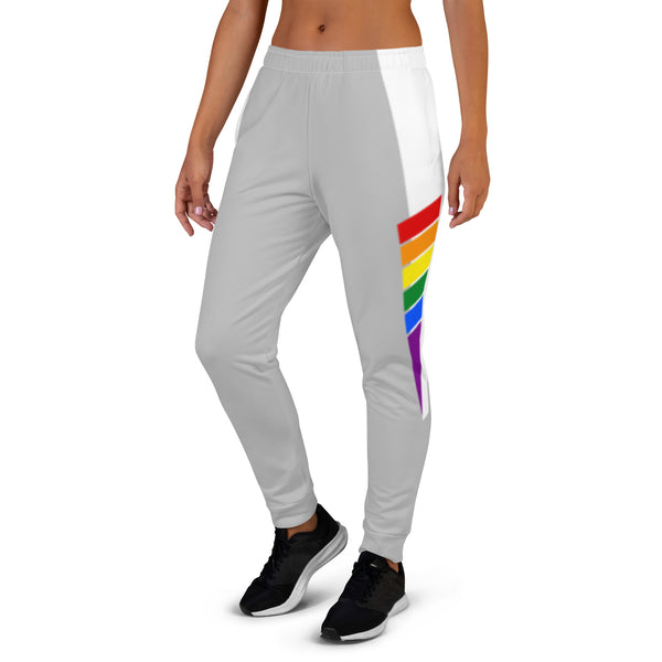 Gray LGBTQ+ Triangle Gay Pride Rainbow Women's Joggers
