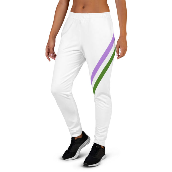 Genderqueer Diagonal Flag Colors LGBTQ+ Joggers Women Sizes