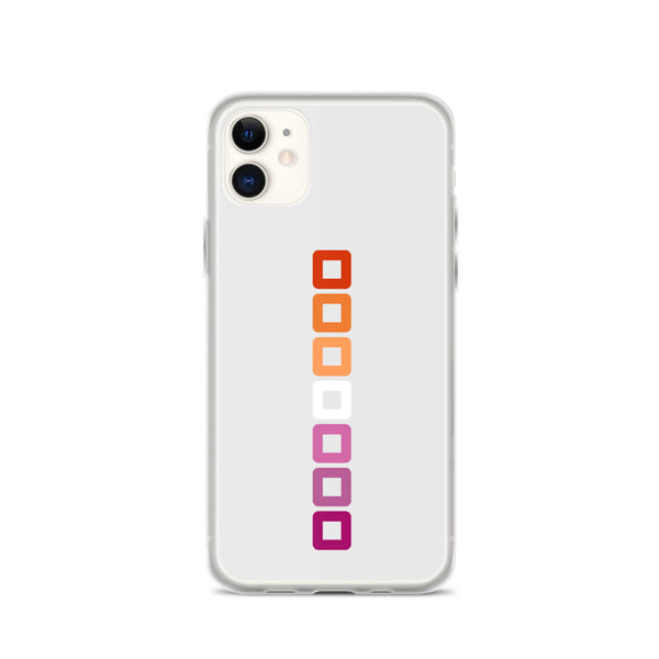 Lesbian Pride Rounded Squares LGBTQ+ iPhone Case