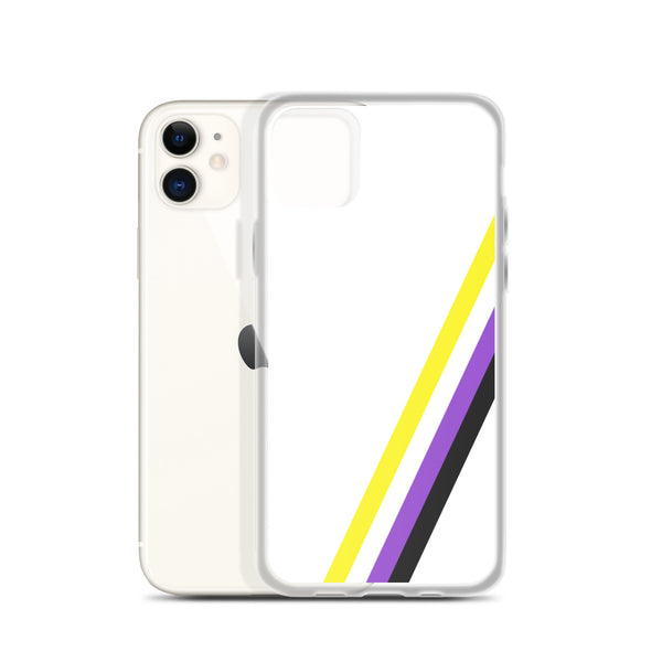 Non-binary Diagonal Flag Colors LGBTQ+ iPhone Case