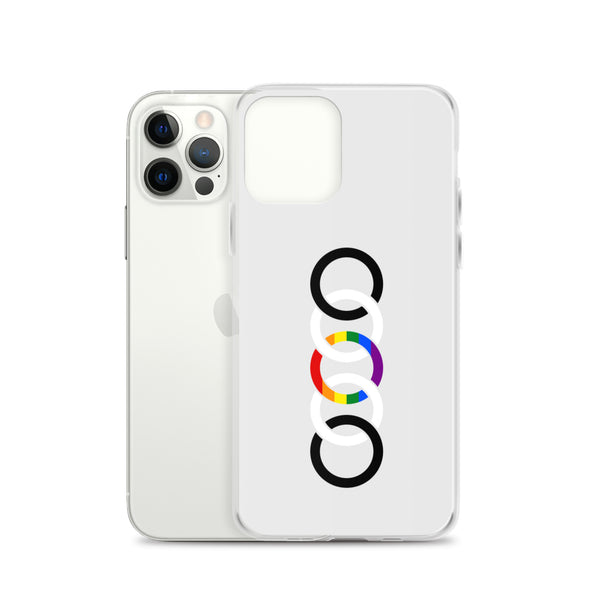 Straight Ally Pride Colors Vertical Circles LGBTQ+ iPhone Case