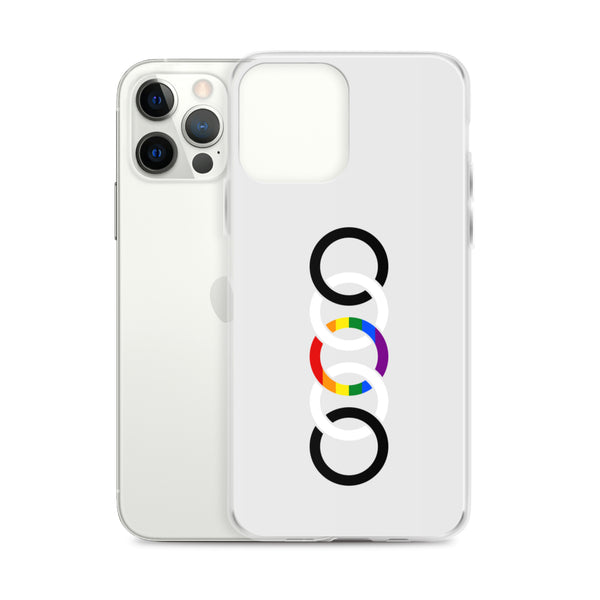Straight Ally Pride Colors Vertical Circles LGBTQ+ iPhone Case