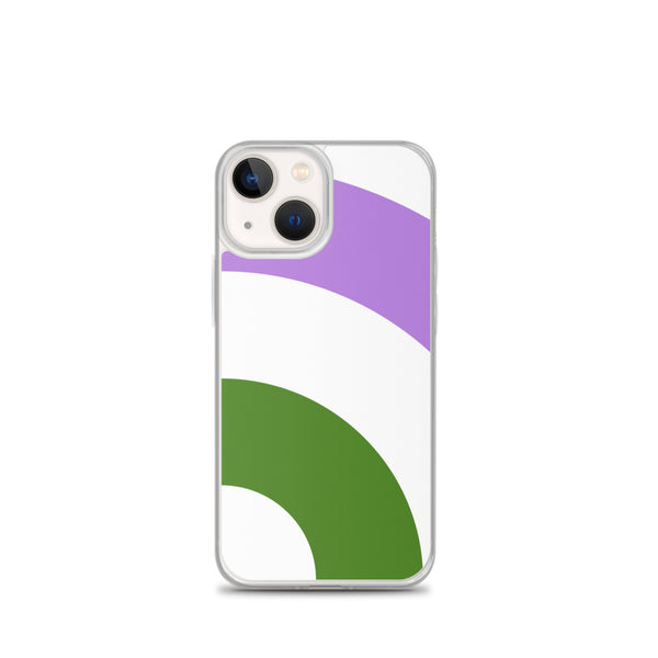 Genderqueer Pride Arched Large Flag LGBTQ+ iPhone Case