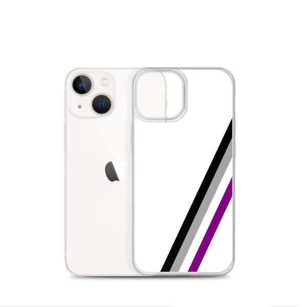 Asexual Diagonal Flag Colors LGBTQ+ iPhone Case