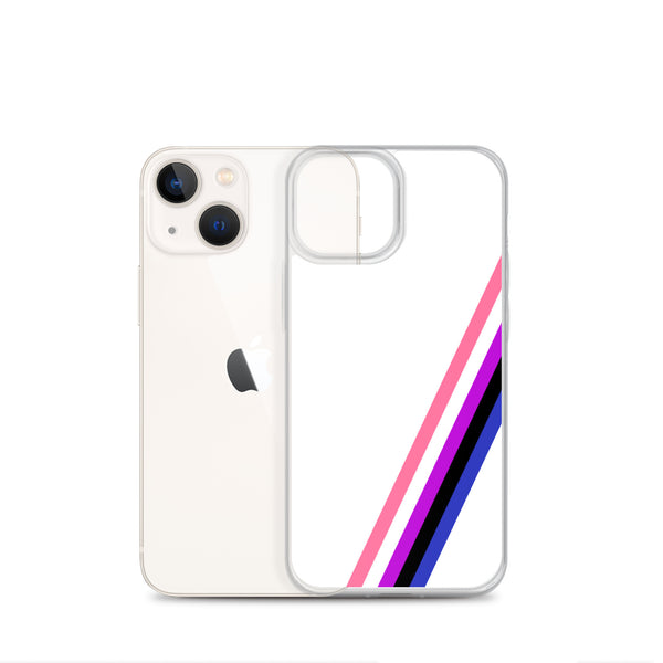 Genderfluid Diagonal Flag Colors LGBTQ+ iPhone Case