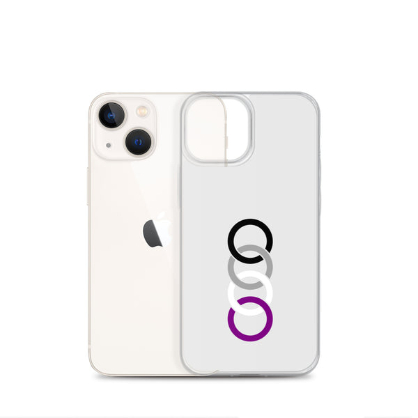 Asexual Pride Colors Vertical Circles LGBTQ+ iPhone Case