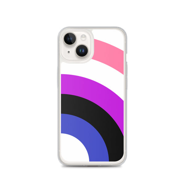 Genderfluid Pride Arched Large Flag LGBTQ+ iPhone Case