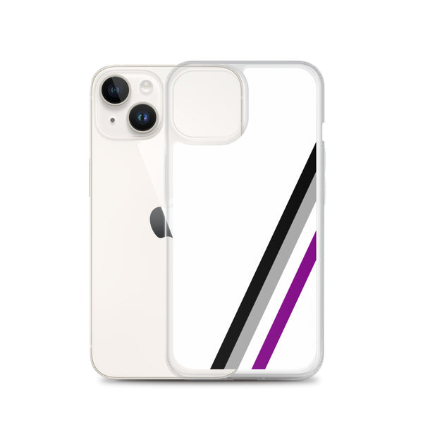 Asexual Diagonal Flag Colors LGBTQ+ iPhone Case