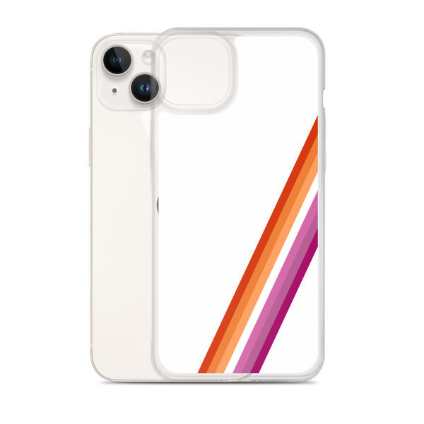 Lesbian Diagonal Flag Colors LGBTQ+ iPhone Case