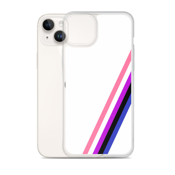 Genderfluid Diagonal Flag Colors LGBTQ+ iPhone Case