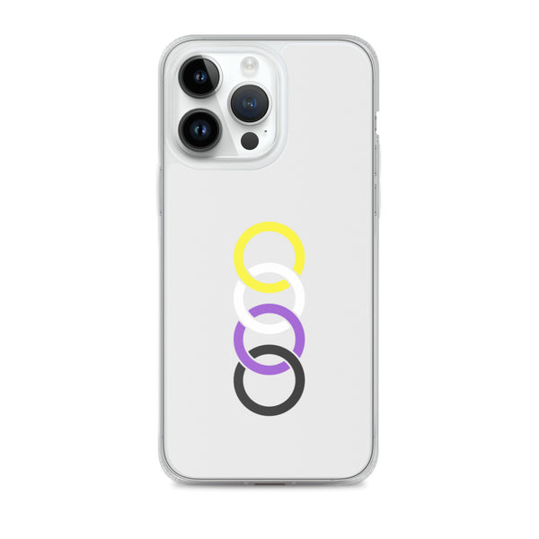 Non-binary Pride Colors Vertical Circles LGBTQ+ iPhone Case
