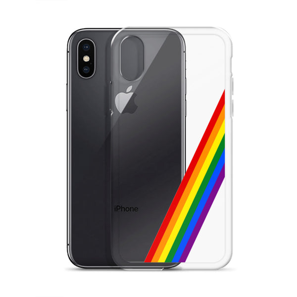 Gay Pride Diagonal Rainbow Flag LGBTQ+ iPhone Case