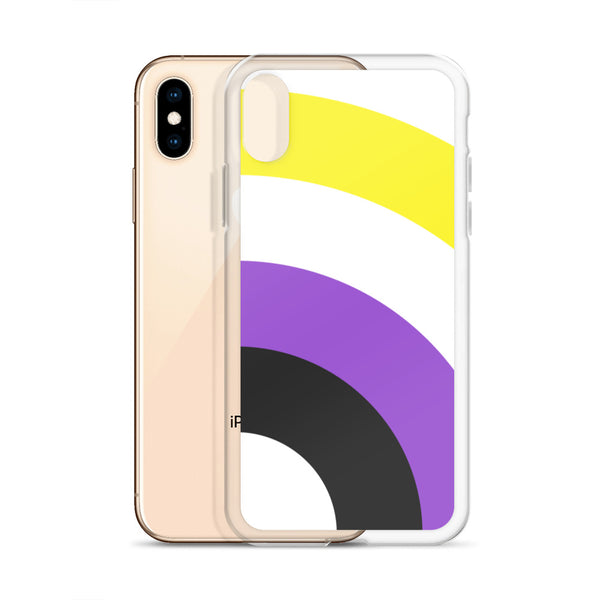 Non-binary Pride Arched Large Flag LGBTQ+ iPhone Case