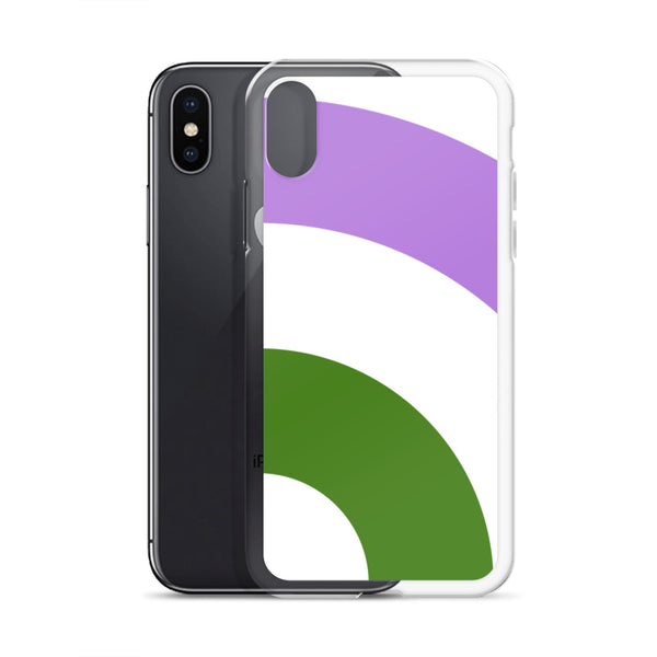 Genderqueer Pride Arched Large Flag LGBTQ+ iPhone Case