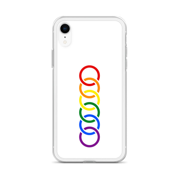 Gay Pride Rainbow Vertical Circles LGBTQ+ iPhone Case