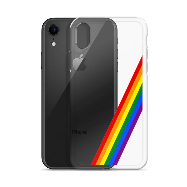 Gay Pride Diagonal Rainbow Flag LGBTQ+ iPhone Case