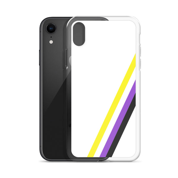 Non-binary Diagonal Flag Colors LGBTQ+ iPhone Case
