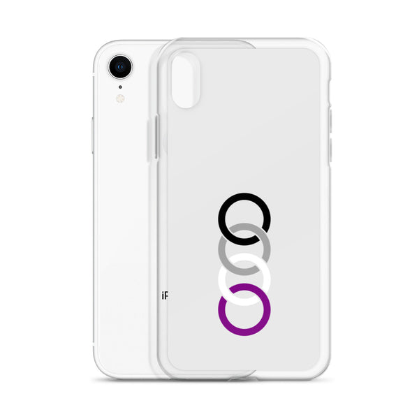 Asexual Pride Colors Vertical Circles LGBTQ+ iPhone Case