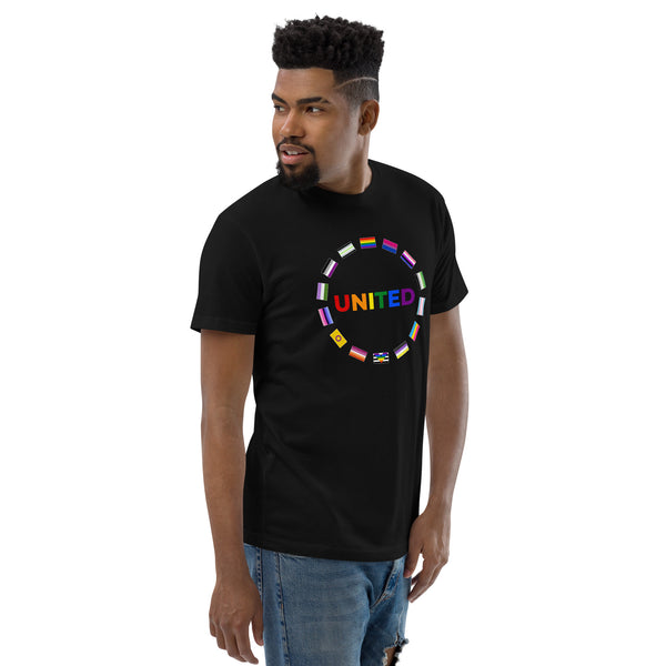 United Pride Graphic Circle Front LGBTQ+ Men's Short Sleeve T-shirt