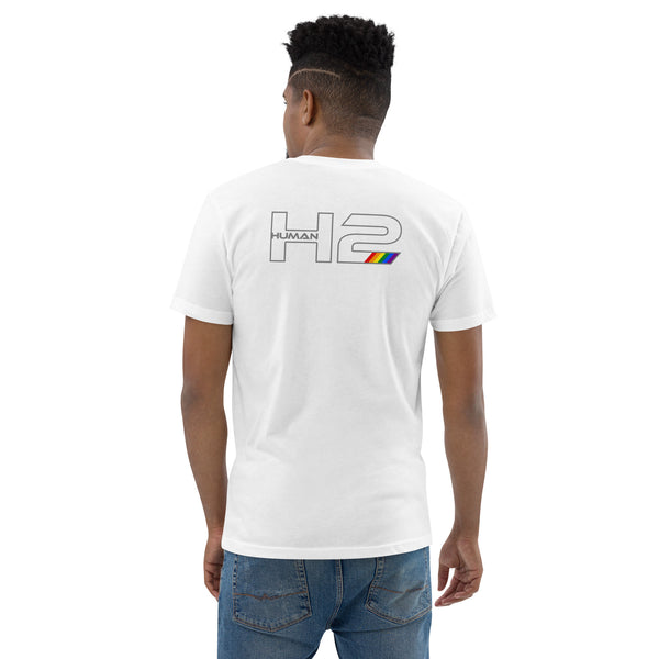 Gray Human 2 Outline Pride Graphic LGBTQ+ Men's Short Sleeve T-shirt