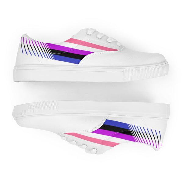 Genderfluid Pride Colors LGBTQ+ Lace-up Canvas Shoes Men Sizes