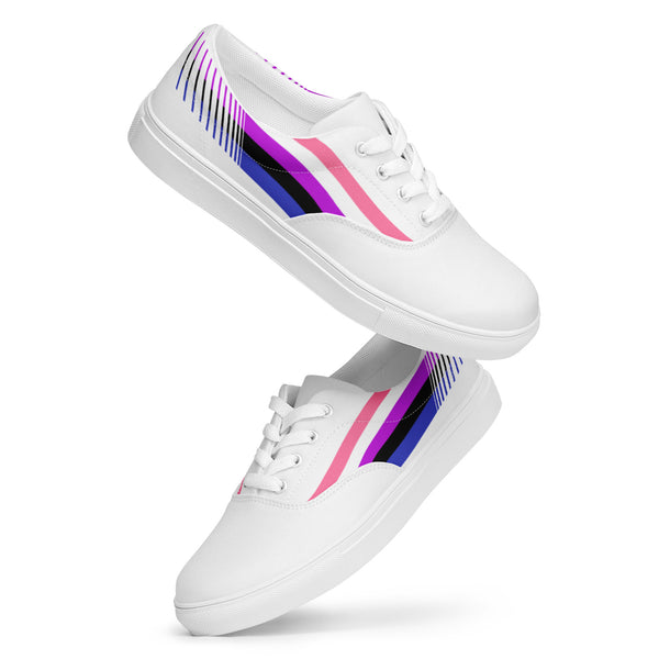 Genderfluid Pride Colors LGBTQ+ Lace-up Canvas Shoes Men Sizes