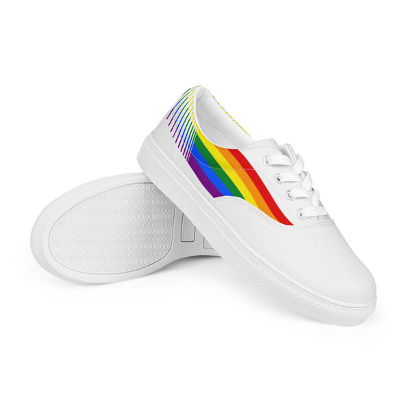 Gay Pride Rainbow Colors LGBTQ+ Lace-up Canvas Men's Shoes