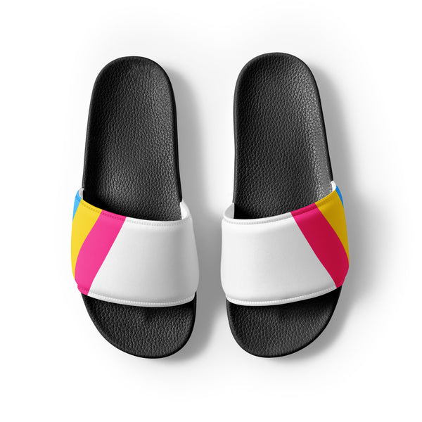Pansexual Diagonal Flag Colors LGBTQ+ Men's Slides