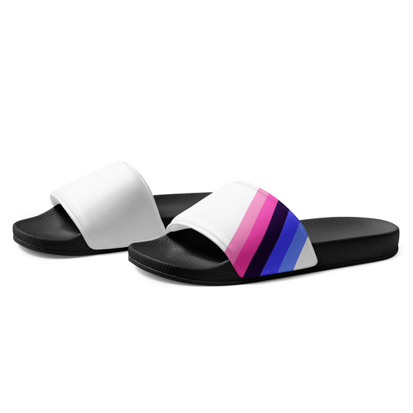 Omnisexual Diagonal Flag Colors LGBTQ+ Men's Slides