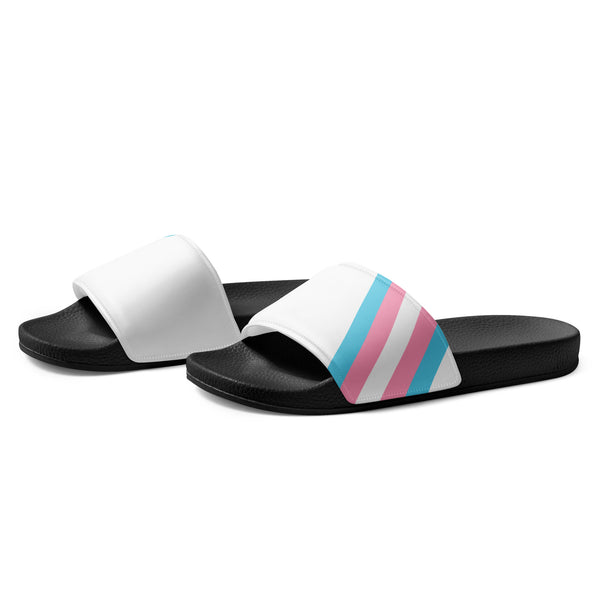 Transgender Diagonal Flag Colors LGBTQ+ Men's Slides