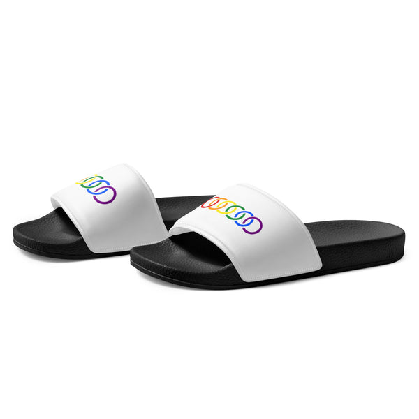Gay Pride Rainbow Circles Graphic LGBTQ+ Men's Slides