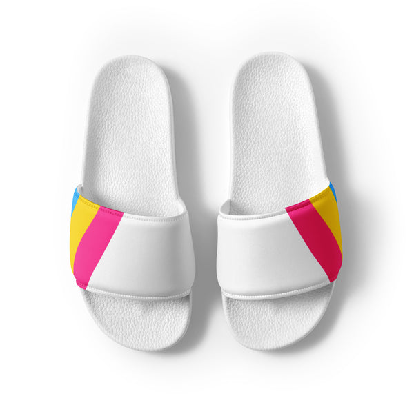 Pansexual Diagonal Flag Colors LGBTQ+ Men's Slides