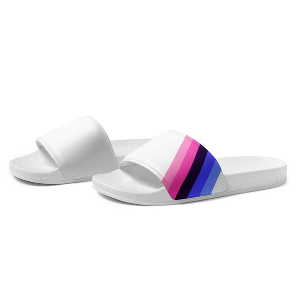 Omnisexual Diagonal Flag Colors LGBTQ+ Men's Slides