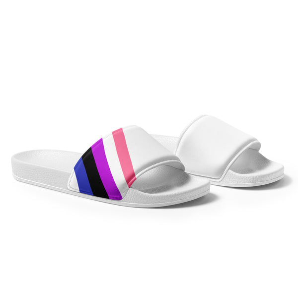 Genderfluid Diagonal Flag Colors LGBTQ+ Slides Men Sizes
