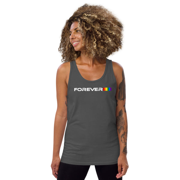 Colored Forever Proud Graphic LGBTQ+ Gay Pride Unisex Tank Top