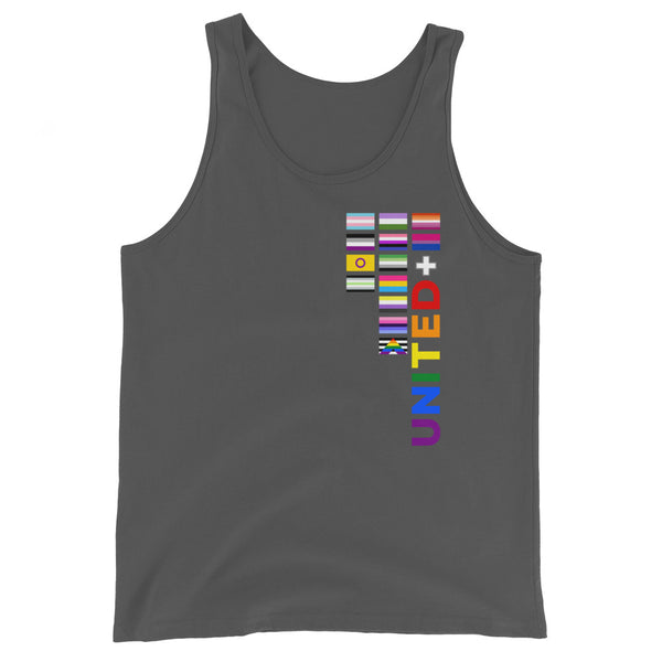 United Pride Vertical Front Graphic LGBTQ+ Unisex Tank Top