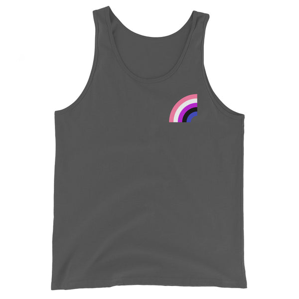 Genderfluid Pride Arched Flag Unisex Fit Tank Top