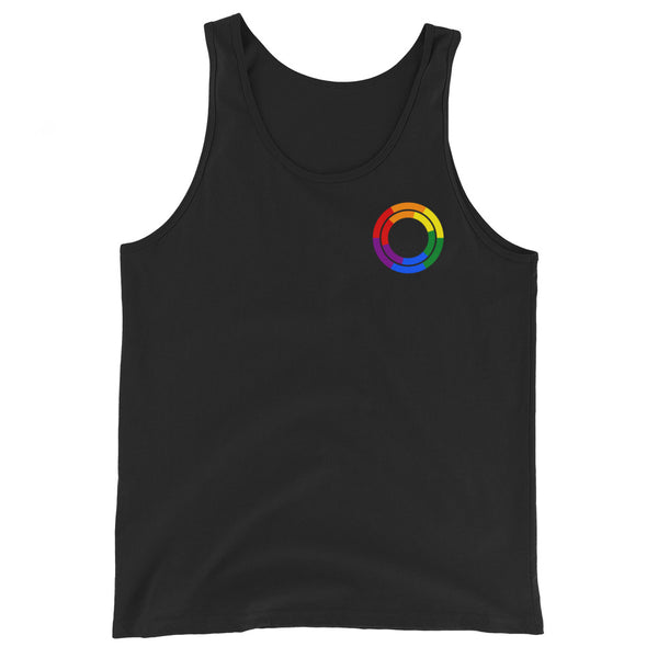 Gay Pride Double Rainbow Circles LGBTQ+ Unisex Tank Top