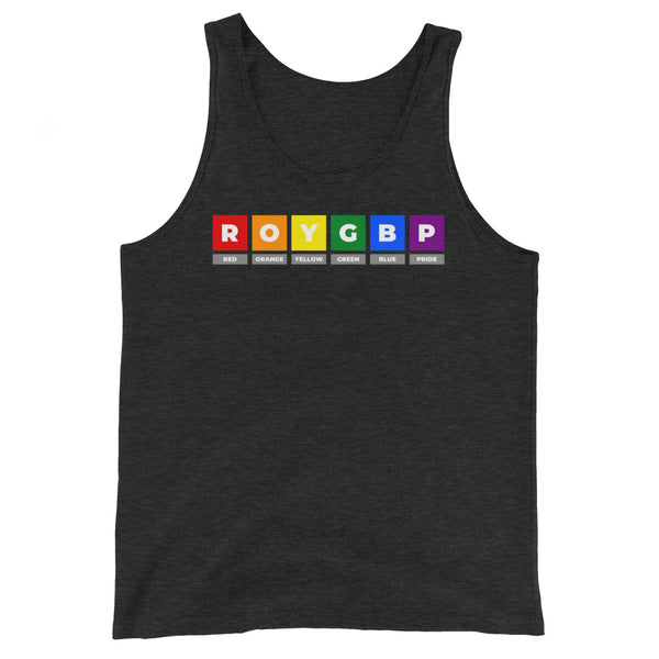 Gay Pride Rainbow ROYGBPride Graphic LGBTQ+ Unisex Tank Top