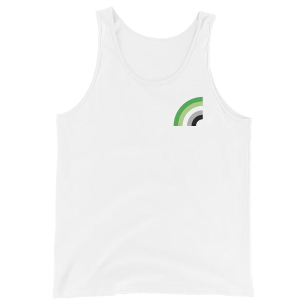 Aromantic Pride Arched Flag Unisex Fit Tank Top