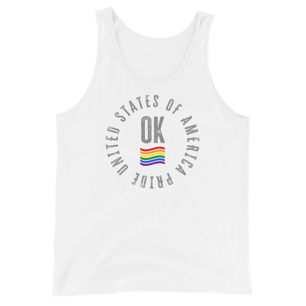 Oklahoma LGBTQ+ Gay Pride Large Front Circle Graphic Unisex Tank Top