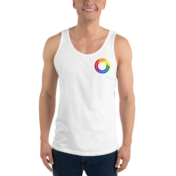 Gay Pride Double Rainbow Circles LGBTQ+ Unisex Tank Top