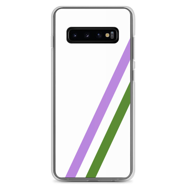 Genderqueer Diagonal Flag Colors LGBTQ+ Samsung Phone Case