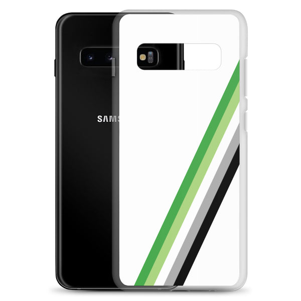Aromantic Diagonal Flag Colors LGBTQ+ Samsung Phone Case